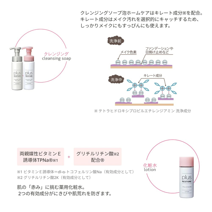 【詰替用】プラスリストア クレンジングソープ泡ホームケア詰替用 （大容量500mL）
